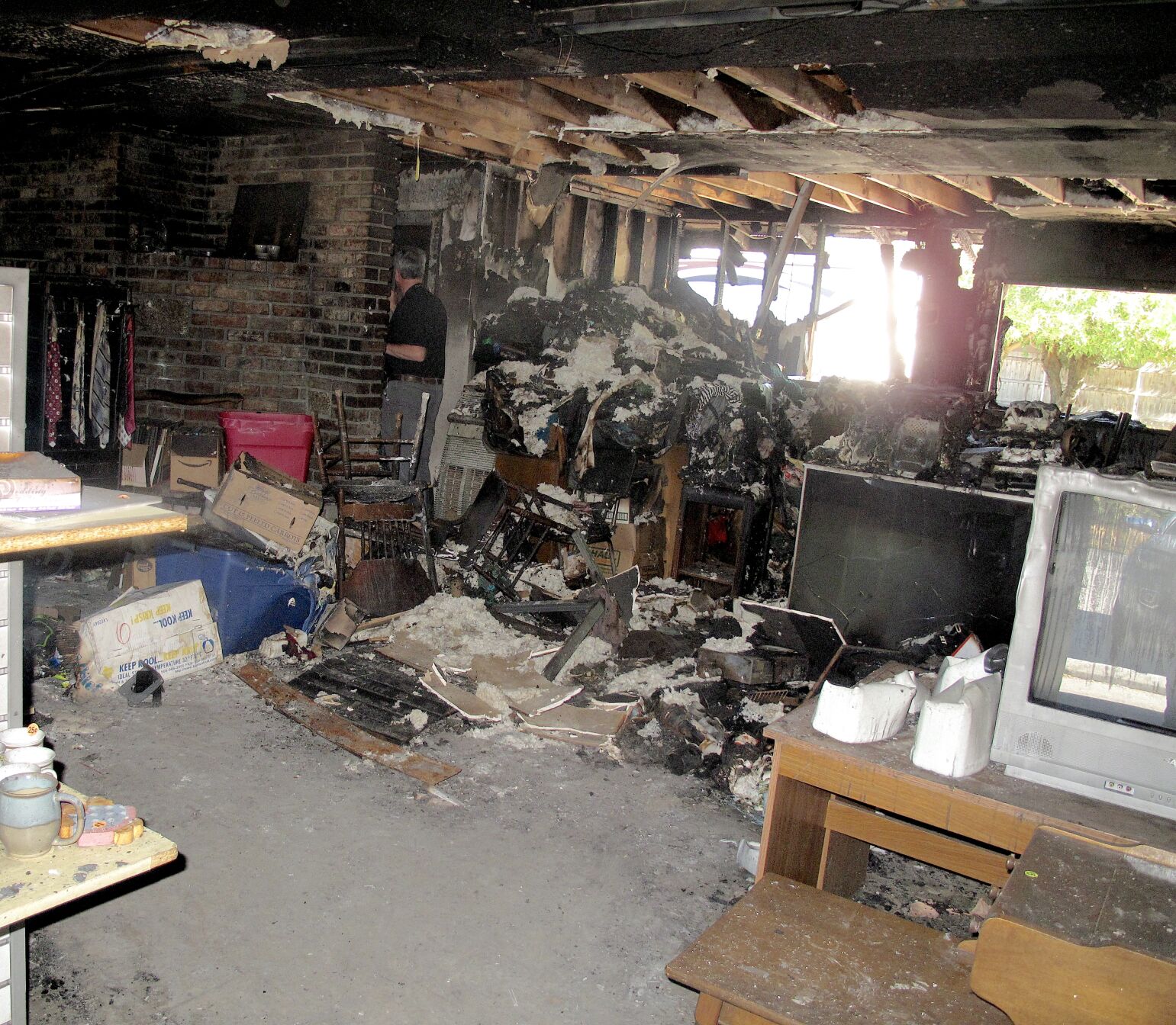 Fire guts Corning business